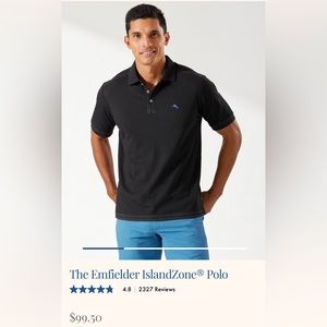 Tommy Bahama Black Island zone Polo shirt